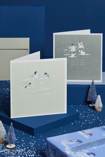 20 Pack Snowy Penguins Christmas Cards