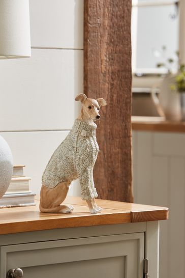Buy Brown Willow the Whippet Dog in a Jumper Ornament from Next