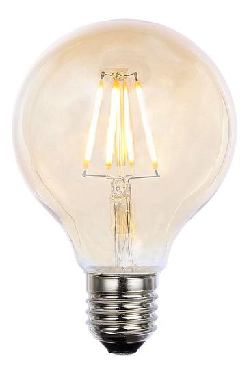 BHS Set of 2 4W LED Large Vintage Globe Filament Lamp