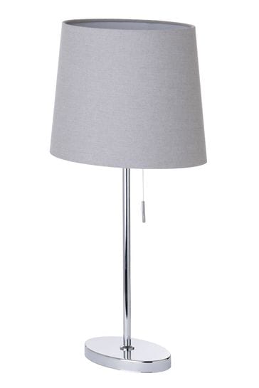 BHS Chrome Bryant Oval Table Lamp