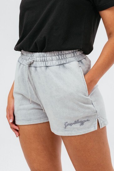 Hype. Grey High Waisted Baggy Jersey Shorts