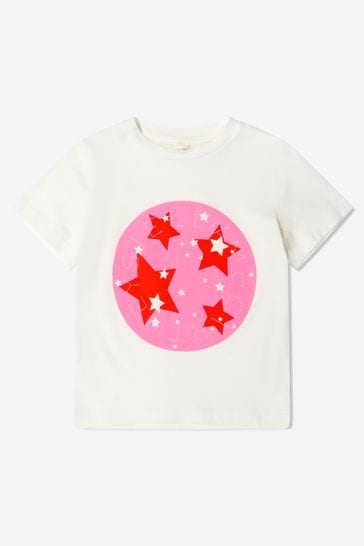 Girls Cotton Jersey Star Print T-Shirt