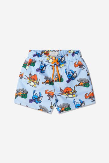 Baby Boys Crab Print Swim Shorts
