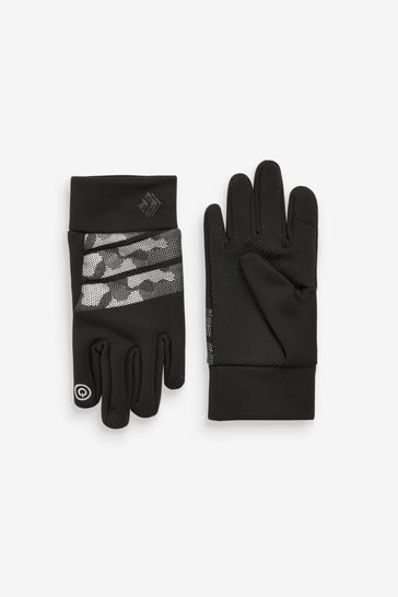 Black/Grey Camouflage Sporty Gloves (3-16yrs)