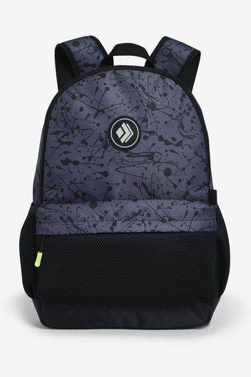 Black Splat Print Backpack