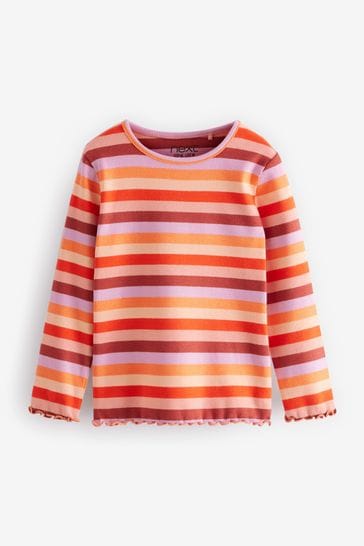 Orange Stripe T-Shirt With Basic Rib (3mths-8yrs)