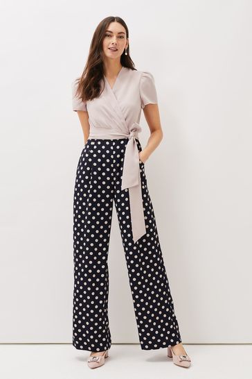 Buy Phase Eight Blue Eloise Spot Print 