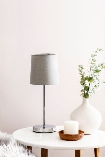 BHS Grey Touch Stick Table Lamp