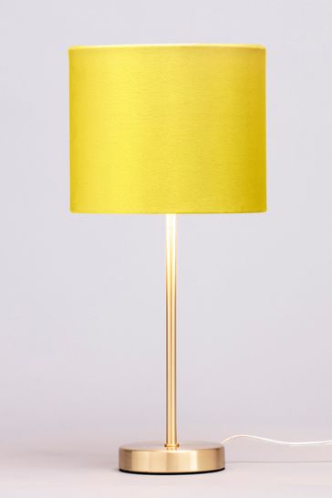 BHS Yellow Velvet Table Lamp