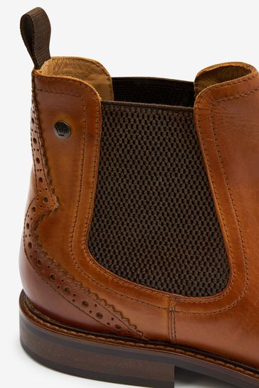 Tan Brown Formal Chelsea Boots