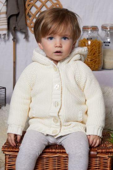 The Little Tailor Baby Pixie Pram Coat with Plush Lining and Pom Pom