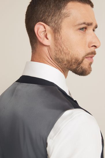Wool double breasted morning shop suit waistcoat