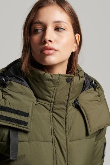 Superdry grey cocoon coat hot sale