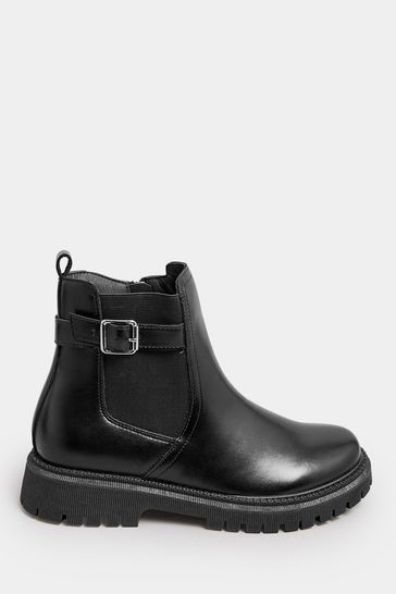 Black chunky deals buckle boots