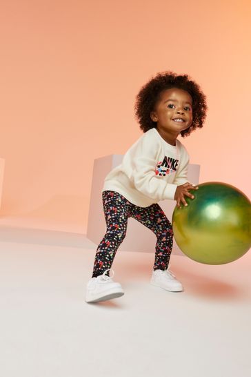 Nike Black/Cream Sweatshirt And Leggings Set Little Kids