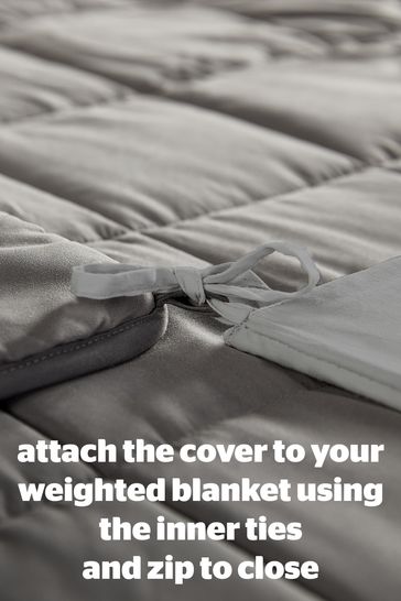 Buy Silentnight Grey Wellbeing Weighted Blanket Plush Cover from the Next  UK online shop