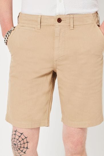 Superdry Light Brown Vintage Officer Chino Shorts