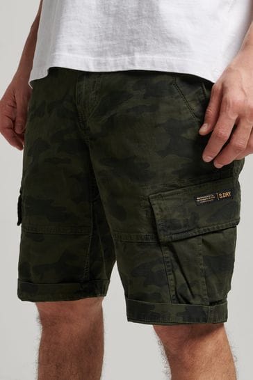 Buy Superdry Green Organic Cotton Vintage Logo Jersey Shorts from Next USA