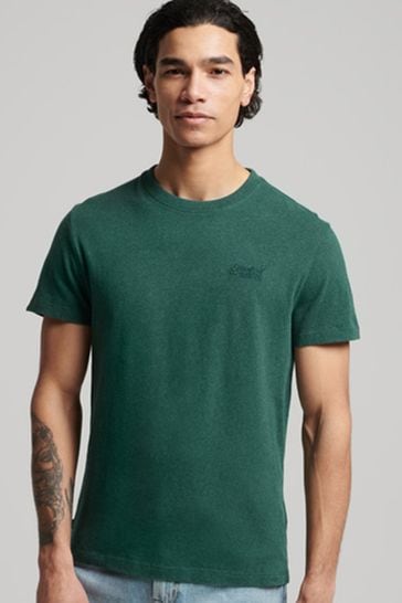 Buy Superdry Buck Green Marl Organic Cotton Vintage Embroidered T