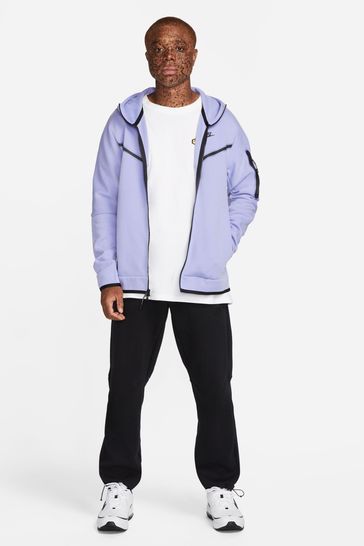 Nike Purple Tech Fleece Zip Through Hoodie