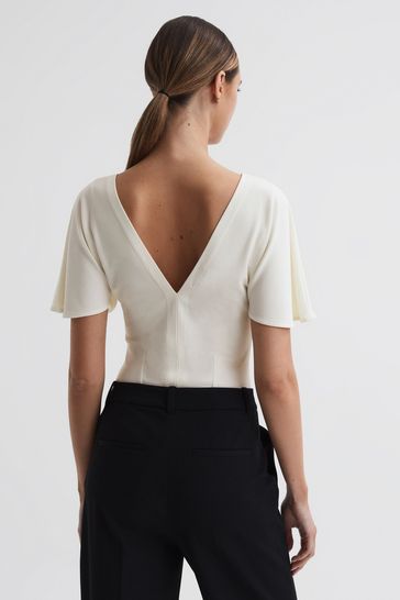 Buy Reiss Ivory Connie Fluid Sleeve T Shirt from Next Singapore