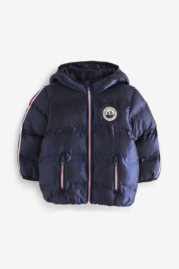 Blue shiny clearance bubble coat
