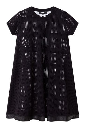 DKNY Black 2 in 1 Multi Logo Dress