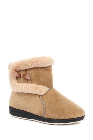 Wide fit slipper boots hotsell