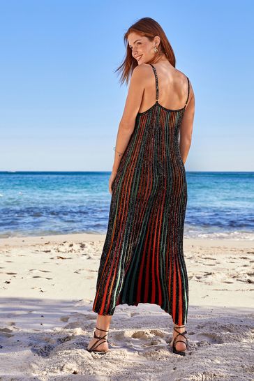 Metallic knit sales beach dress