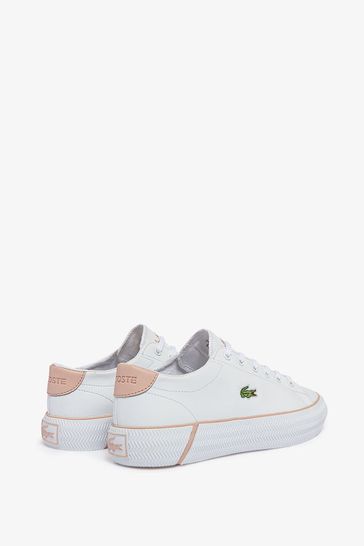 Lacoste white and pink trainers store