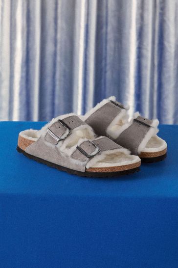 Birkenstock arizona 2025 shearling stone coin