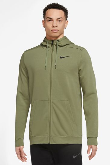Nike Green Dri-FIT Zip Through Training Hoodie