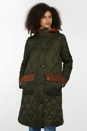 Barbour® Green Re-Engineered Diamond Quilt Mickley Jacket