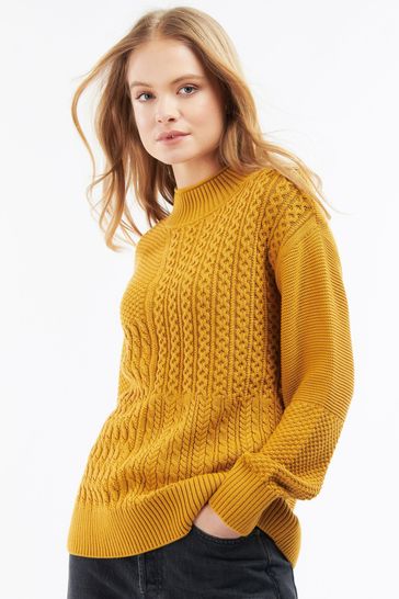 Barbour mustard jumper clearance