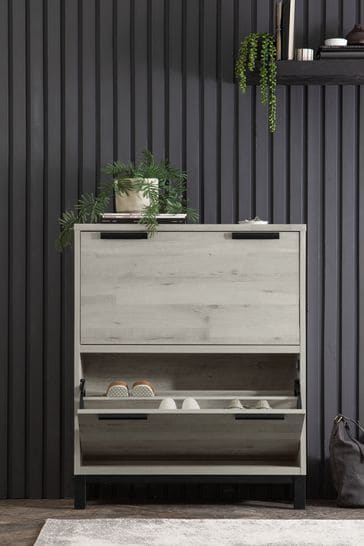 Buy Grey Bronx Oak Effect Shoe Storage from the Next UK online shop