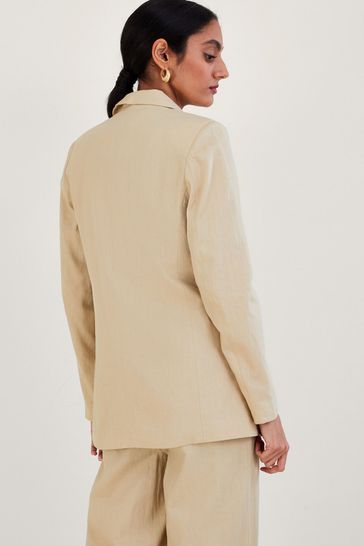 Monsoon Natural Jenny Linen Blend Jacket