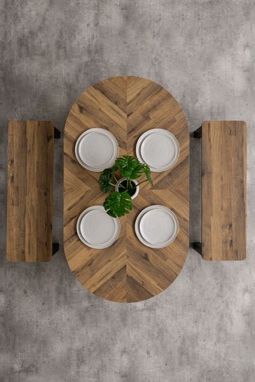 Next bronx dining hotsell table and bench set