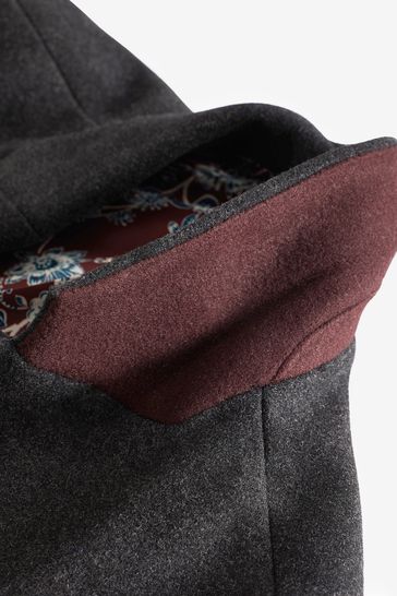 Charcoal epsom coat top