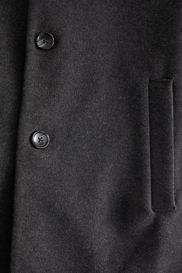 Charcoal Grey Epsom Overcoat