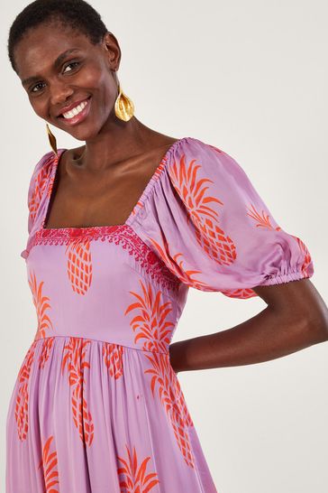Pineapple 2025 print dress