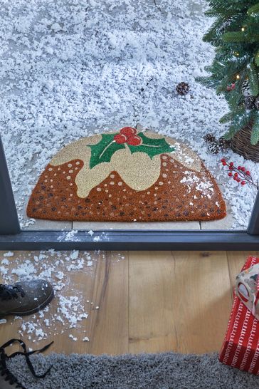 Natural Christmas Pudding Doormat
