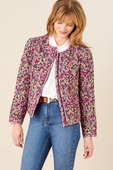 Monsoon Ditsy Floral Quilted Jacket