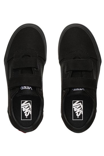 Boys black velcro vans deals