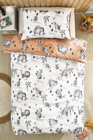 Buy Mono Safari Print Duvet Cover and Pillowcase Set from Next