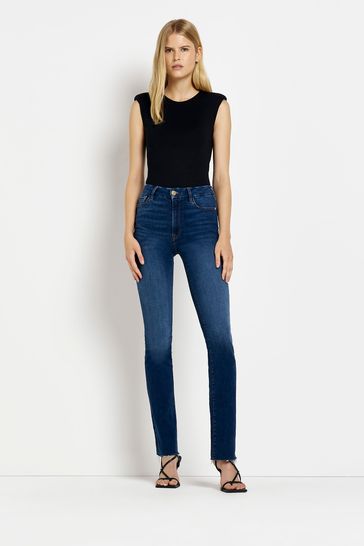 High rise slim leg jeans store