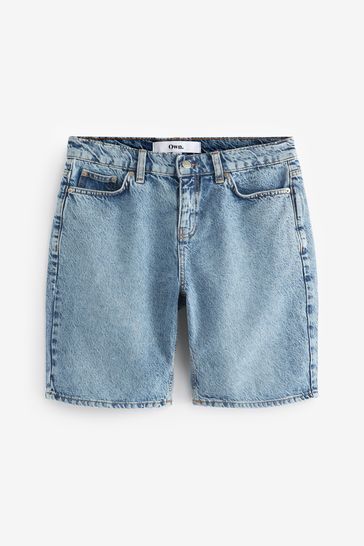 Buy Own. Mid Blue Low Rise Baggy Boyfriend Denim Shorts from Next