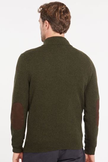 Barbour Green Essential Patch Half Zip Jumper