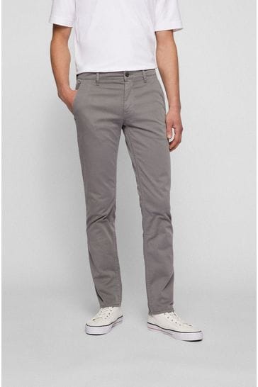 BOSS Light Grey Schino Slim Fit Chinos