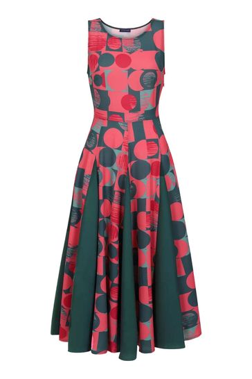 Box pleat long dress online