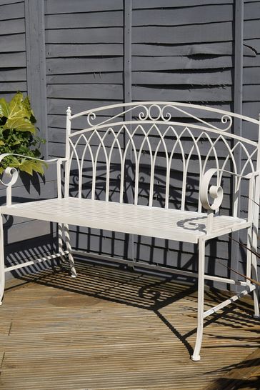 Charles bentley sale wrought iron bench